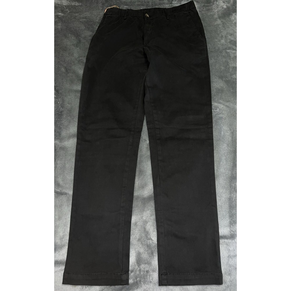 M- 30” Bear Bottom Pants Mens Black inseam Elastic Waist Chino Stretch Chino